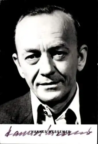 Ak Schauspieler Hannes Messemer, Portrait, Autogramm