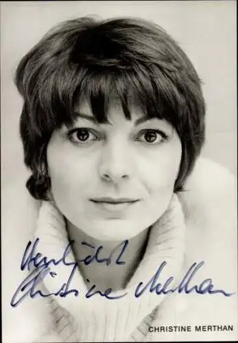 Ak Schauspielerin Christine Merthan, Portrait, Autogramm
