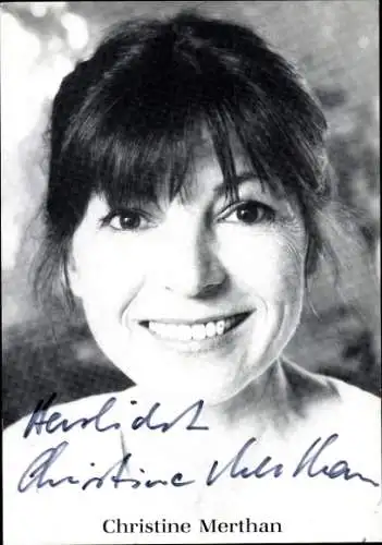 Ak Schauspielerin Christine Merthan, Portrait, Autogramm