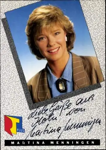 Ak Moderatorin Martina Menningen, Portrait, Autogramm