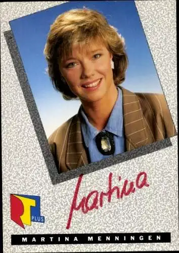 Ak Moderatorin Martina Menningen, Portrait, Autogramm