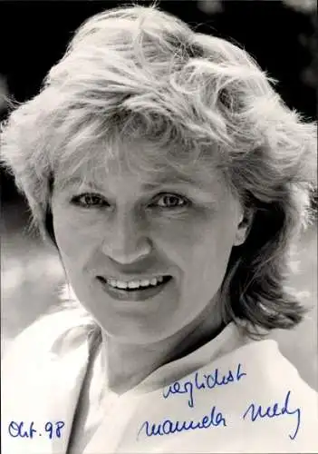 Ak Schauspielerin Manuela Metz, Portrait, Autogramm