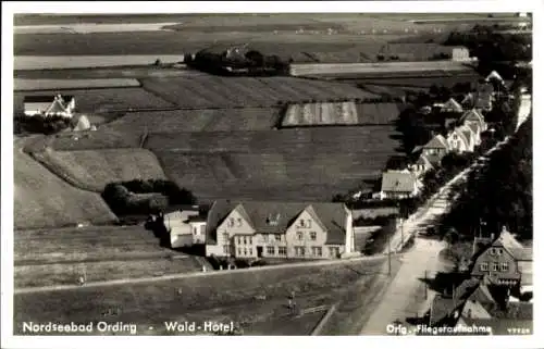 Ak Nordseebad Sankt Peter Ording, Fliegeraufnahme, Wald-Hotel