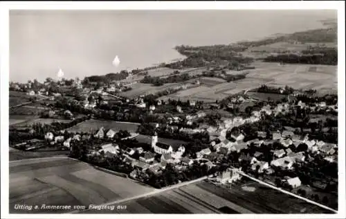 Ak Utting am Ammersee Oberbayern, Fliegeraufnahme