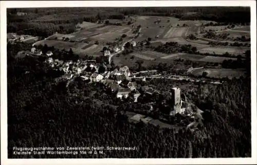 Ak Zavelstein im Schwarzwald Württemberg, Fliegeraufnahme