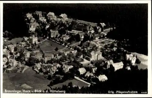 Ak Braunlage im Oberharz, Fliegeraufnahme, Hütteberg