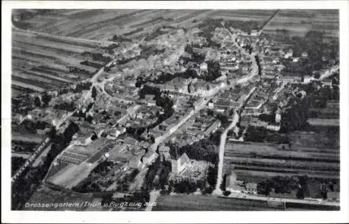 Ak Großengottern in Thüringen, Fliegeraufnahme