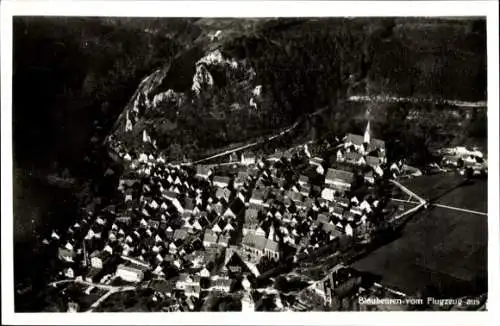 Ak Blaubeuren in Württemberg, Luftbild, Nacht