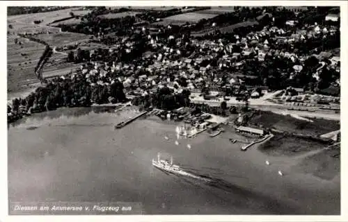 Ak Dießen am Ammersee Oberbayern, Fliegeraufnahme