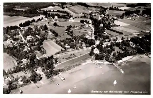 Ak Riederau Dießen am Ammersee Oberbayern, Fliegeraufnahme