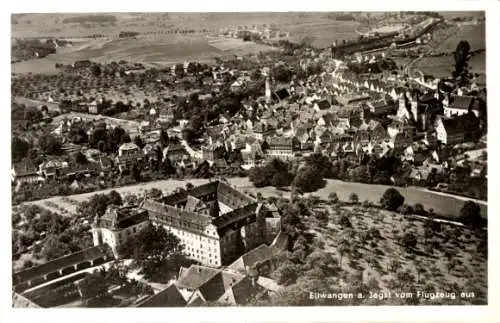 Ak Ellwangen an der Jagst Württemberg, Fliegeraufnahme