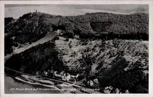 Ak Alf an der Mosel, Fliegeraufnahme, Prinzenhöhe, Waldfrieden