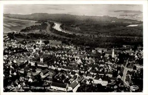 Ak Günzburg an der Donau Schwaben, Fliegeraufnahme