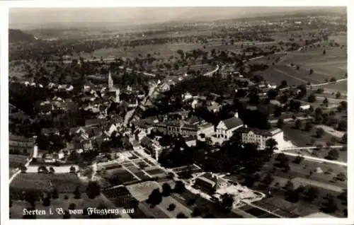 Ak Herten Rheinfelden in Baden, Fliegeraufnahme