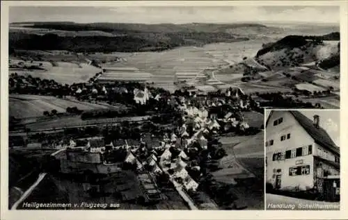 Ak Heiligenzimmern Rosenfeld im Zollernalbkreis Württemberg, Fliegeraufnahme, Handlung Schelhammer