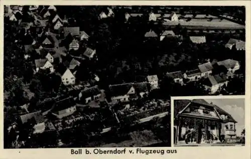 Ak Boll Oberndorf am Neckar, Fliegeraufnahme, Gasth. z. Lamm