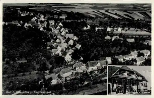 Ak Boll Oberndorf am Neckar, Fliegeraufnahme, Gasth. z. Lamm