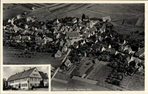 Ak Bernloch Hohenstein in Württemberg, Fliegeraufnahme, Gasth. z. Adler