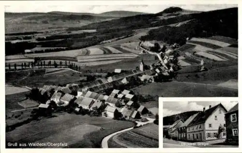 Ak Waldeck Kemnath in der Oberpfalz, Fliegeraufnahme, Bäckerei Greger