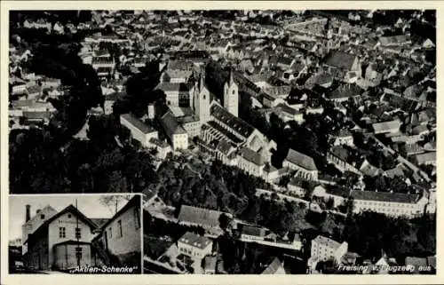 Ak Freising in Oberbayern, Fliegeraufnahme, Aktien-Schenke