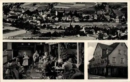 Ak Waldmichelbach Wald Michelbach im Odenwald Hessen, Panorama, Gasthof Löweneck