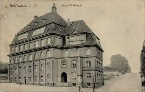 Ak Reichenbach im Vogtland, Gewerbeschule