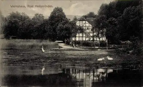 Ak Hedemünden Hann. Münden, Werrahaus am See