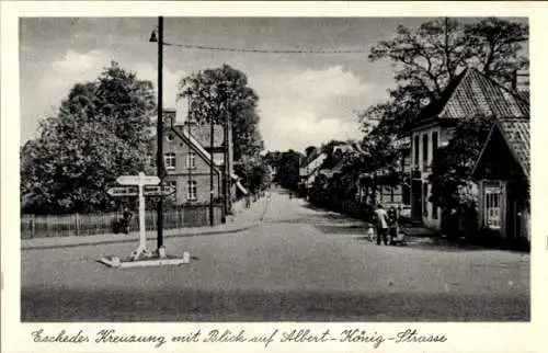 Ak Eschede in der Lüneburger Heide, Kreuzung, Albert König Straße