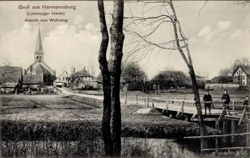 Ak Hermannsburg in der Lüneburger Heide, Wehrsteg