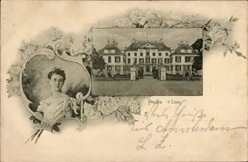 Passepartout Ak Apeldoorn Gelderland, Het Loo Palais, Königin Wilhelmina