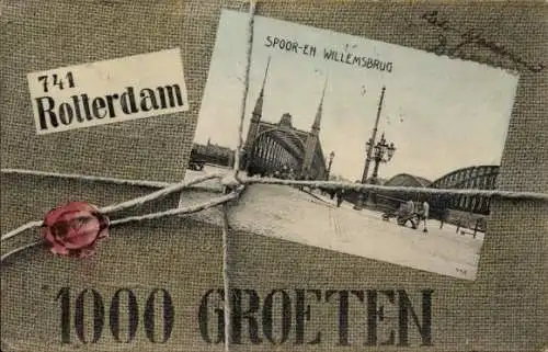 Ak Rotterdam Südholland Niederlande, Spoor- und Willemsburg