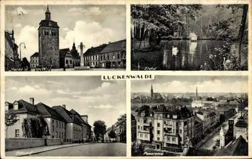 Ak Luckenwalde in Brandenburg, Markt, Elstal, Bahnhof