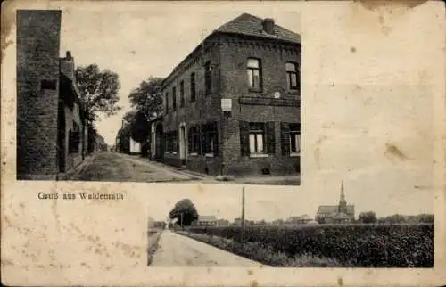 Ak Waldenrath Heinsberg im Rheinland, Straße, Kirche