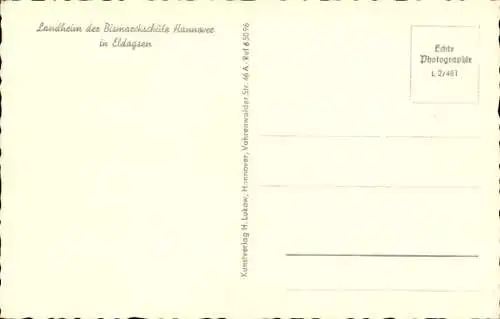 Ak Eldagsen Springe Niedersachsen, Landheim der Bismarckschule Hannover