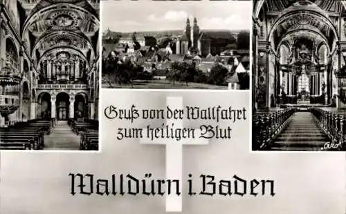 Ak Walldürn im Odenwald Baden, Wallfahrt zum heiligen Blut, Kirche, Innenansichten