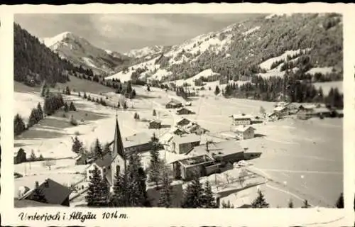 Foto Ak Unterjoch Bad Hindelang im Oberallgäu, Winteransicht