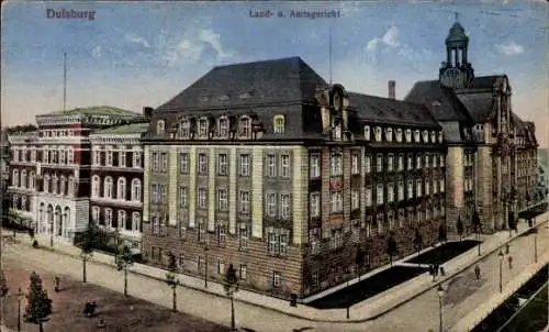 Ak Duisburg im Ruhrgebiet, Land- und Amtsgericht