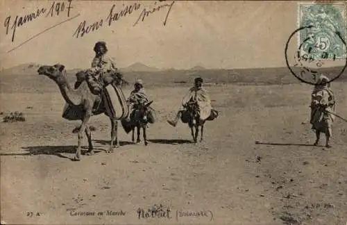 Ak Maghreb, Wüste, Karawane, Araber, Kamel