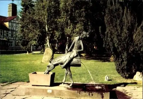 Ak Bodenwerder an der Weser, Münchhausen-Brunnen