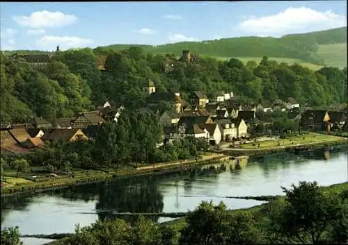 Ak Herstelle Beverungen an der Weser, Panorama