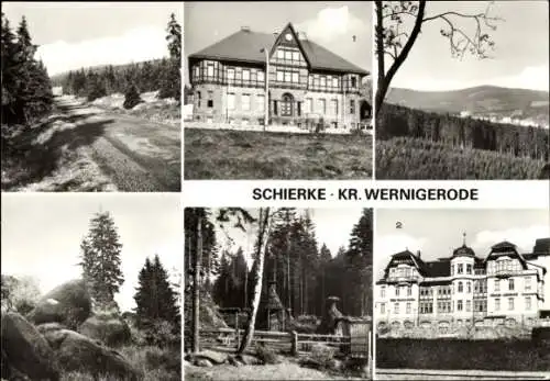 Ak Schierke Wernigerode im Harz, Rathaus, FDGB-Erholungsheim