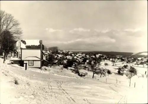 Ak Schnett Masserberg in Thüringen, Gesamtansicht, Schnee