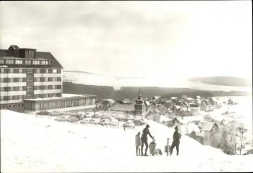 Ak Schnett Masserberg in Thüringen, Teilansicht, Schnee