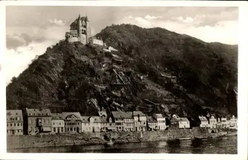 Ak St. Goarshausen am Rhein, Burg Katz, Gesamtansicht