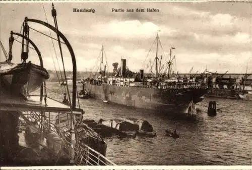 Ak Hamburg, Hafen, Boote, Dampfer