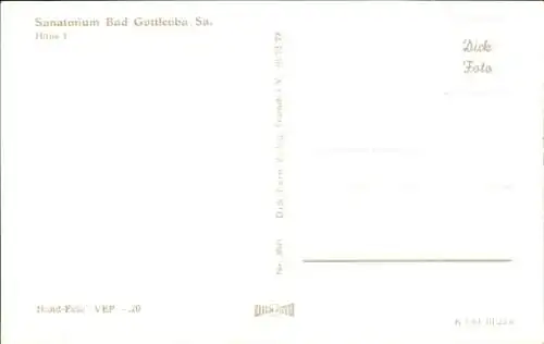 Ak Bad Gottleuba in Sachsen, Sanatorium, Haus 1