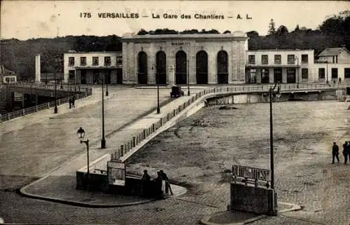 Ak Versailles Yvelines, Gare des Chantiers