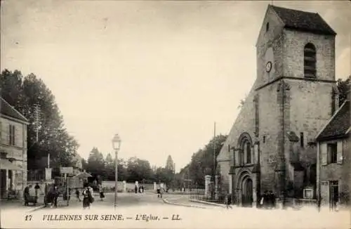 Ak Villennes sur Seine Yvelines, Kirche