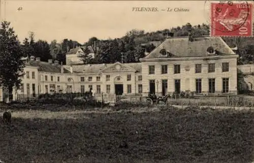 Ak Villennes sur Seine Yvelines, Schloss