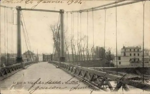 Ak Triel sur Seine Yvelines, Brücke